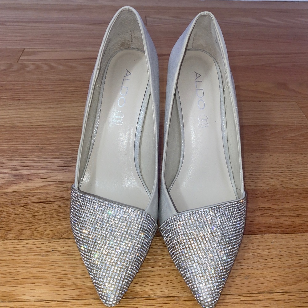 Aldo High Heels Size 8.5 Color Silver